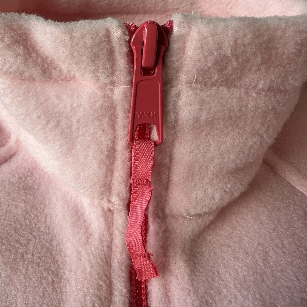 Columbia Girls XXS (4/5) Pink Fleece Jacket Full Zip Long Sleeve Pockets